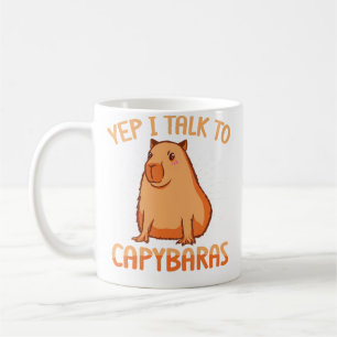 Grappige Capybara Carpincho Ja, Ik Praat Met Capyb Koffiemok