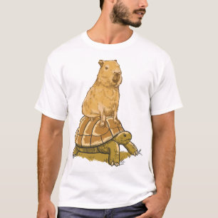 Grappige Capybara Dier Schildpad Schattige Capybar T-shirt