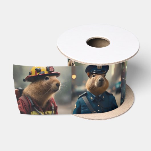 Grappige Capybara Fotocollage, Lint (Spoel)