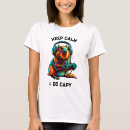 Grappige Capybara Gamer Gaming Video Games Grafisc T-shirt
