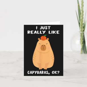 Grappige Capybara Kunst Voor Mannen Vrouwen Kinder Kaart