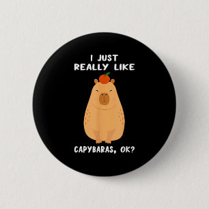Grappige Capybara Kunst Voor Mannen Vrouwen Kinder Ronde Button 5,7 Cm