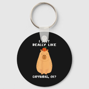 Grappige Capybara Kunst Voor Mannen Vrouwen Kinder Sleutelhanger