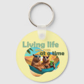 Grappige Capybara liefhebbers cadeau ,schattige Ca Sleutelhanger (Achterkant)