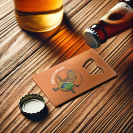 Grappige Capybara Maak je geen zorgen Wees gelukki Kredietkaart Flessenopener