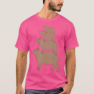 Grappige Capybara Pyramide Capybara Riding Capybar T-shirt