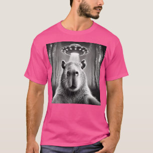 Grappige Capybara Selfie Ufos Alien T-shirt
