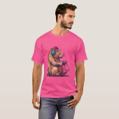 Grappige Capybara spelen van videogames, Capybara  T-shirt (Voorkant volledig)