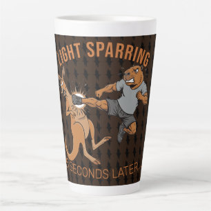 Grappige Capybara vs Kangoeroe Licht Sparring MMA Latte Mok