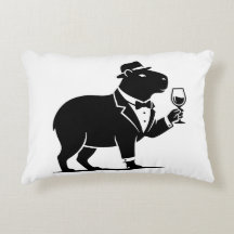 Grappige Capybara Wijn Glas Minimalistische Modern