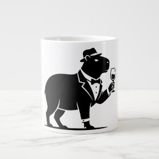 Grappige Capybara Wijn Glas Minimalistische Modern Extra Grote Beker