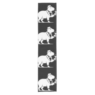 Grappige Capybara Wijn Glas Minimalistische Modern Korte Tafelloper