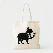 Grappige Capybara Wijn Glas Minimalistische Modern