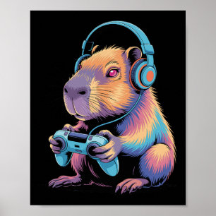 Grappige Capyra Gaming Video Game Capyra  Poster