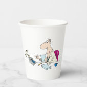 Grappige Cartoon accountant kantoorhumor Papieren Bekers (Voorkant)