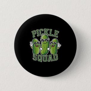 Grappige Cartoon Augurken Liefhebber Dill Doe Grap Ronde Button 5,7 Cm
