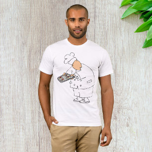 Grappige Cartoon Banketbakker Chef met Bakplaat me T-shirt