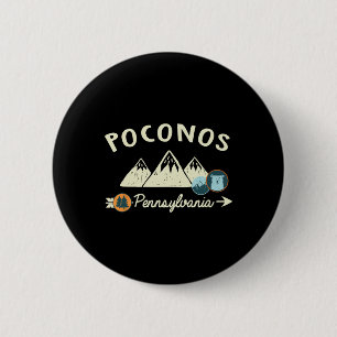 Grappige Cartoon Berg Wandel Patches Poconos Penn Ronde Button 5,7 Cm