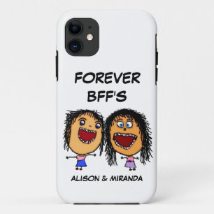 Grappige Cartoon Beste Vrienden BFF's iPhone 11 Hoesje