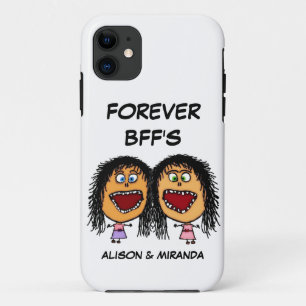 Grappige Cartoon Beste Vrienden BFF's iPhone 11 Hoesje