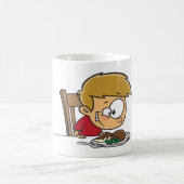 Grappige Cartoon Boy enthousiast voor het diner Koffiemok (Center)