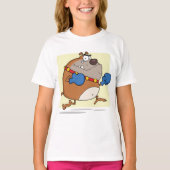 Grappige Cartoon Bulldog Boxer Dog T-shirt (Voorkant)