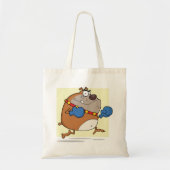 Grappige Cartoon Bulldog Boxer Dog Tote Bag (Voorkant)