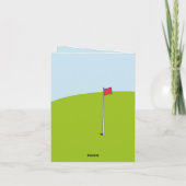 Grappige Cartoon Cat Birdie Golf Joke Verjaardag Kaart (Achterkant)