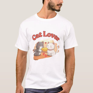 Grappige Cartoon Cat Lover Humor Trendy Design T-shirt