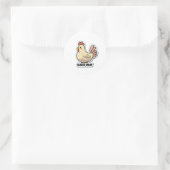 Grappige Cartoon Chicken "Guess What" Sticker (Tas)