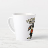 Grappige Cartoon|Cool Bunny|Grappig cadeau Latte Mok (Linkerhoek)