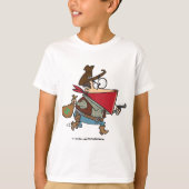Grappige Cartoon Cowboy Bandit Robber T-shirt (Voorkant)