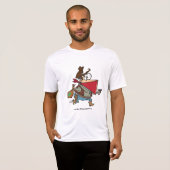Grappige Cartoon Cowboy Bandit Robber T-shirt (Voorkant volledig)