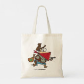 Grappige Cartoon Cowboy Bandit Robber Tote Bag (Achterkant)