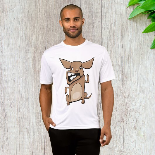 Grappige Cartoon Crazy Dog Hilarisch Schattige Hui T-shirt