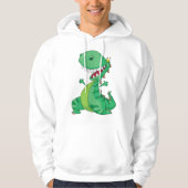 Grappige Cartoon Dinosaurus Roaring T-Rex Hoodie (Voorkant)