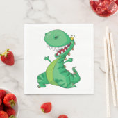 Grappige Cartoon Dinosaurus Roaring T-Rex Servet (Insitu)
