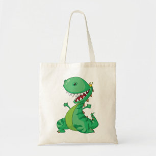 Grappige Cartoon Dinosaurus Roaring T-Rex Tote Bag