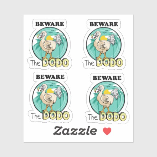 Grappige cartoon dodo sticker (Vel)