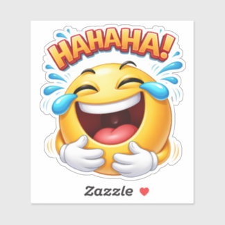 Grappige cartoon emoji-stijl op maat gesneden viny sticker