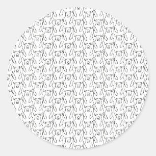 Grappige Cartoon Grijze Ijsberen Ronde Sticker
