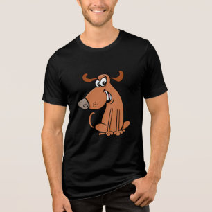 Grappige Cartoon Hond Tri-Blend Shirt