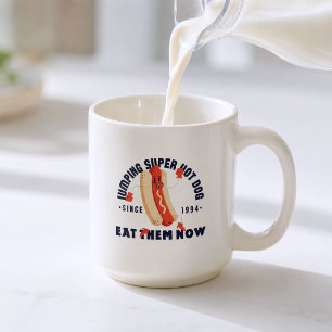 Grappige Cartoon Hotdog Kunst Grafische T-shirt Si Koffiemok