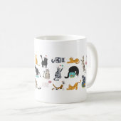 Grappige cartoon katten koffiemok (Voorkant rechts)