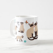 Grappige cartoon katten koffiemok (Voorkant links)