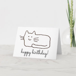 Grappige Cartoon Katten Tekening Gefeliciteerd Kaart