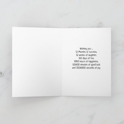 Grappige Cartoon Kerstman en rendier kerst Kaart (Binnen)