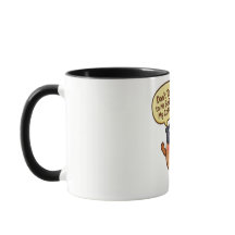 Grappige Cartoon Koffieboon "Praat Niet Met Me" Mo