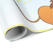 Grappige Cartoon Lion in de zon Safari Animal Cadeaupapier (Rol Hoek)