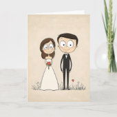 Grappige Cartoon paar bruiloft (Voorkant)